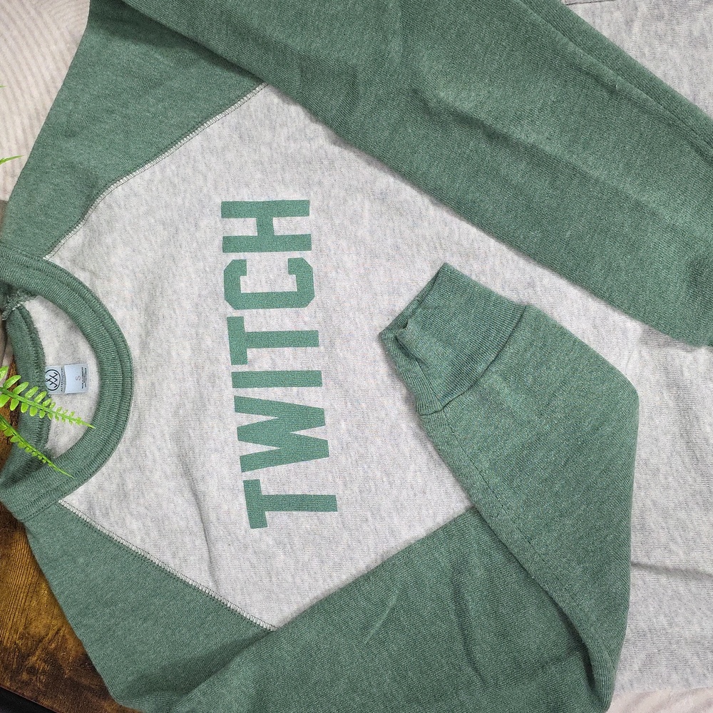 Alternative Earth Twitch Graphic Raglan Sweatshirt Gray - Small - Picture 3 of 11